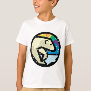 Camiseta desenho de círculo de urso polar