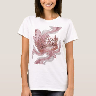 Camiseta Desenho de citação da COROA DA RAINHA de Prata Res