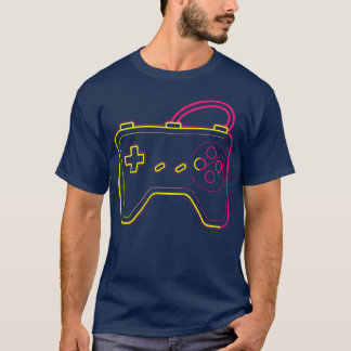Camiseta Desenho de controle de jogos amiga retrô menina