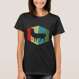 Camiseta Desenho de Cores Vintage de Lhama