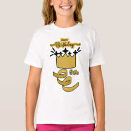 Camiseta Desenho de Coroa de Rei Personalizada para 9º Aniv