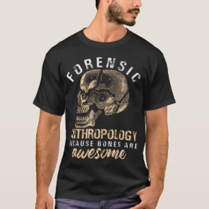 Camiseta Desenho de Crânio de Antropologia Forense