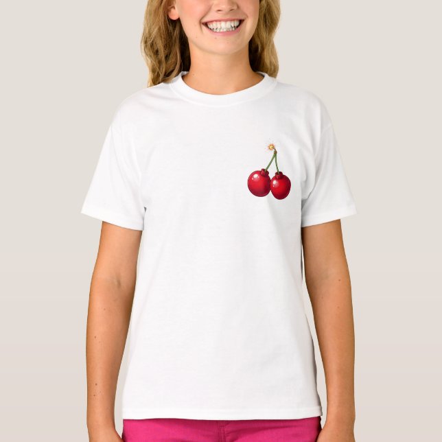 Camiseta Desenho de crianças Cherry Bomb Fuse (Frente)