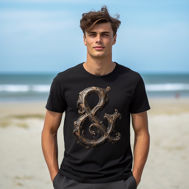 Camiseta Desenho de E comercial Ornamentado (Criador carregado)