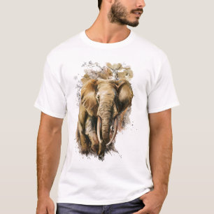 Camiseta Desenho de Elefante Real por Animals House