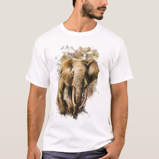 Camiseta Desenho de Elefante Real por Animals House