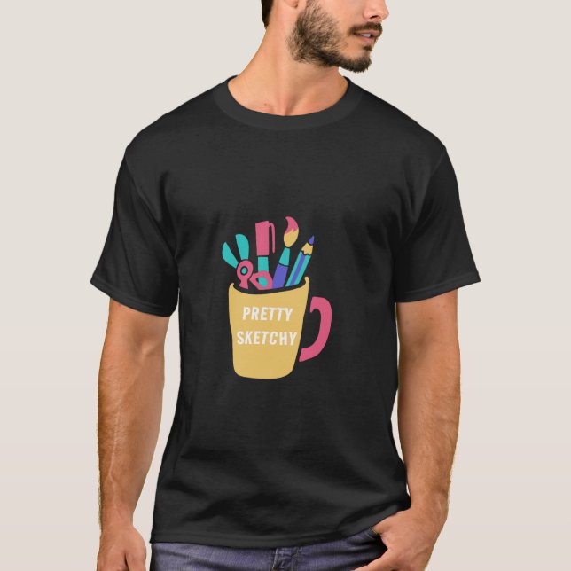 Camiseta Desenho de esboço - Bonito Desenho (Frente)