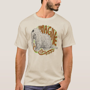 Camiseta Desenho de esboço de Snuffleupagus B&W