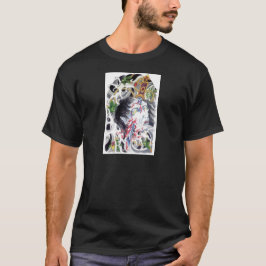 Camiseta Desenho de Espada Grotesca Japonesa