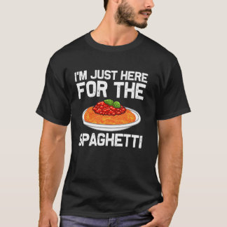 Camiseta Desenho de Espaguete para Homens Mulheres Crianças
