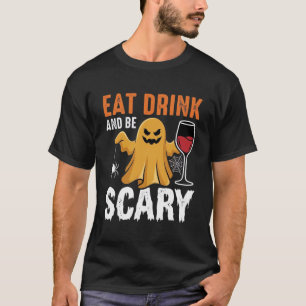 Camiseta Desenho de Fantasma Assustador de Halloween Coma B