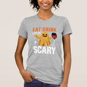 Camiseta Desenho de Fantasma Assustador de Halloween Coma e