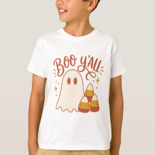 Camiseta Desenho de Fantasma Fofo Boo Y'all