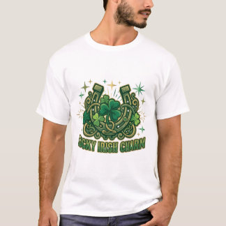 Camiseta Desenho de Ferradura Sorte Irlandesa
