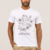 Desenho de flor branca Homens Joyanta