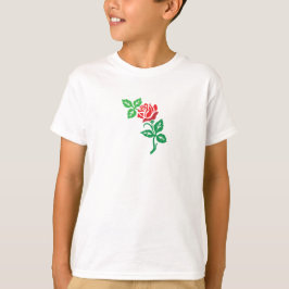 Camiseta Desenho de Flor de Rosa Vermelha – Beleza Floral C