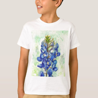 Camiseta Desenho de Flor Selvagem do Texas Bluebonnet
