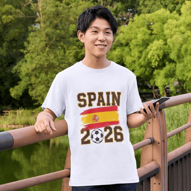 Camiseta Desenho de Futebol Espanhol 2026 (Criador carregado)
