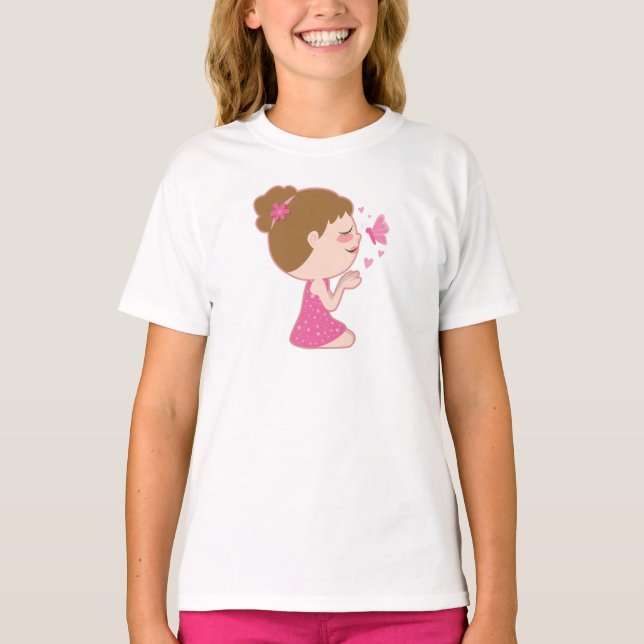 Camiseta Desenho de Gama e Borboleta (Frente)