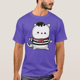 Camiseta Desenho de Gato Parisiense Adorável em Francês