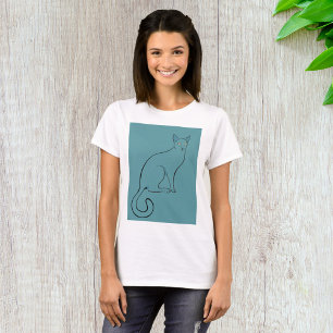 Camiseta Desenho De Gato Sonolento