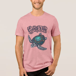 Camiseta Desenho de Gravura Vintage de Tartaruga M