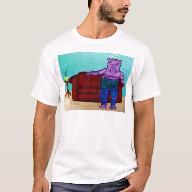 Camiseta Desenho de Hipopótamo (Frente)