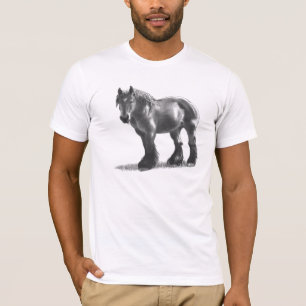 Camiseta Desenho de lápis do cavalo de esboço