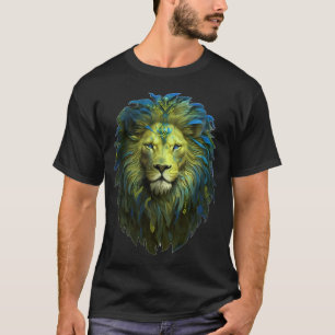 Camiseta Desenho de Leão Majestoso