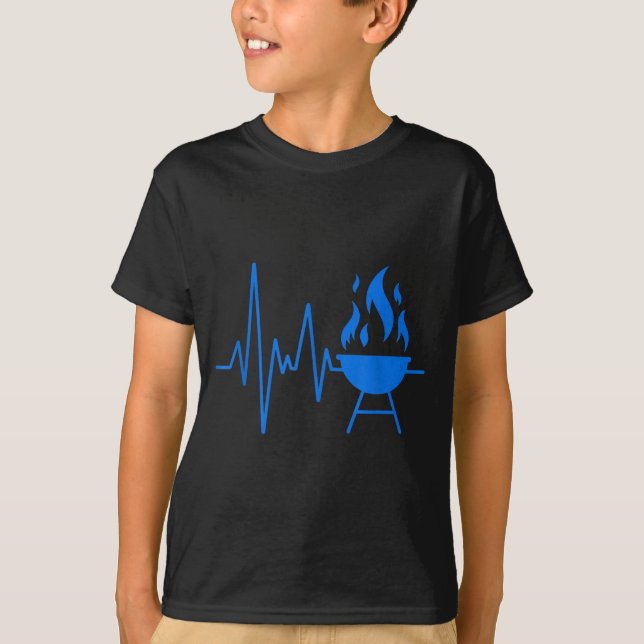Camiseta Desenho de Linha Grillmaster Batida de Churrasco (Frente)