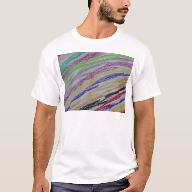 Camiseta Desenho de Linhas com Giz de Cera (Frente)