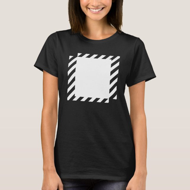 Camiseta desenho de linhas quadrados (Frente)