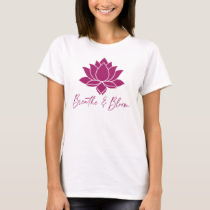 Camiseta Desenho de Lótus Breathe & Bloom