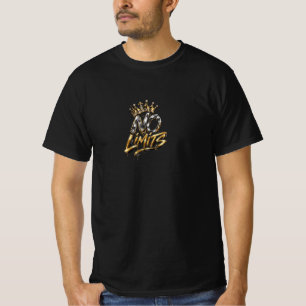 Camiseta Desenho de Luxo Coroa Dourada Sem Limites