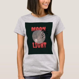 Camiseta desenho de luz da lua 