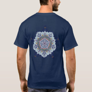 Camiseta Desenho de Mandala Azul