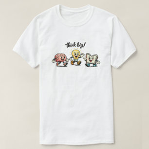 Camiseta Desenho de Mangueira de Borracha Pense Grande