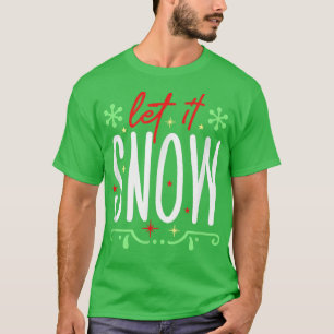 Camiseta Desenho De Mão Que Neve Feriado De Natal Festivo