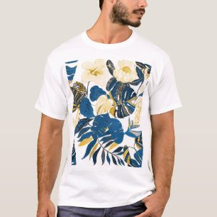 Camiseta Desenho De Mão Tropical: Padrão Criativo Sem Olho