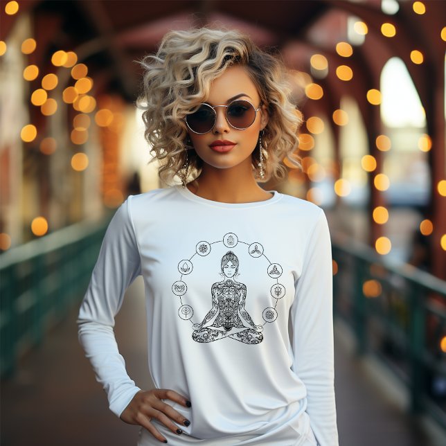 Camiseta Desenho de Meditação (Criador carregado)