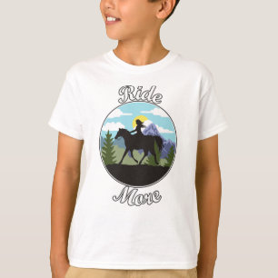 Camiseta Desenho de Montaria de Cavalo Mais