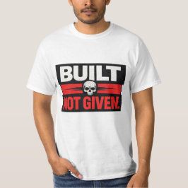 Camiseta Desenho de Motivação Caveira Não Dado Construído