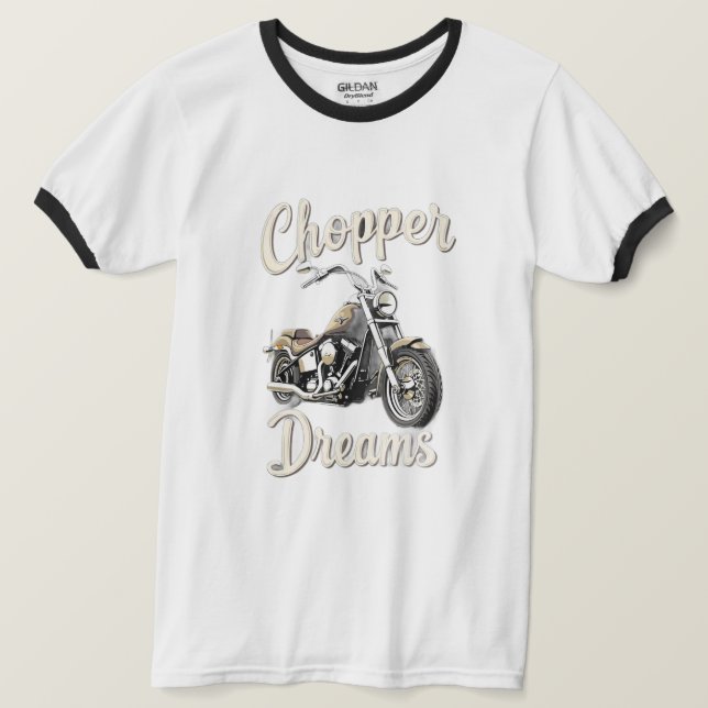 Camiseta desenho de motocicleta (Frente do Design)