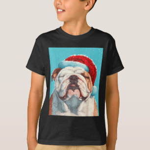 Camiseta Desenho de Natal Bulldog