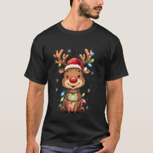 Camiseta desenho de Natal com renas