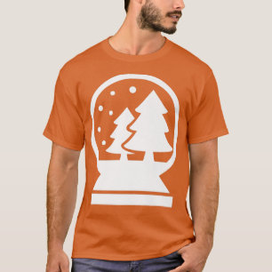 Camiseta Desenho de Natal Tendência Globo de Neve