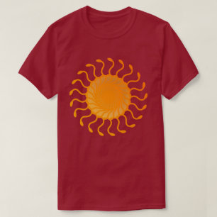 Camiseta Desenho de Ornamento Solar