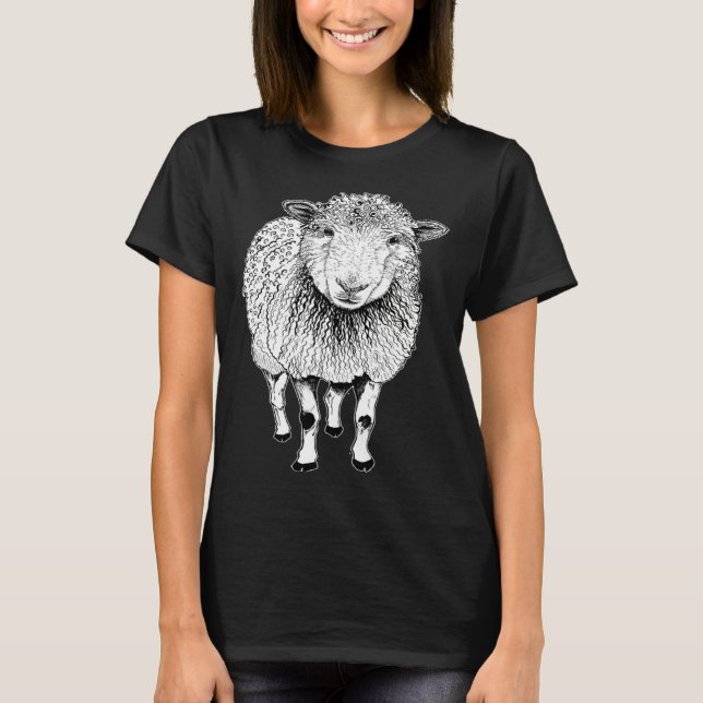 Camiseta Desenho de Ovelha (Frente)