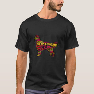 Camiseta Desenho de Palavras Golden Retriever
