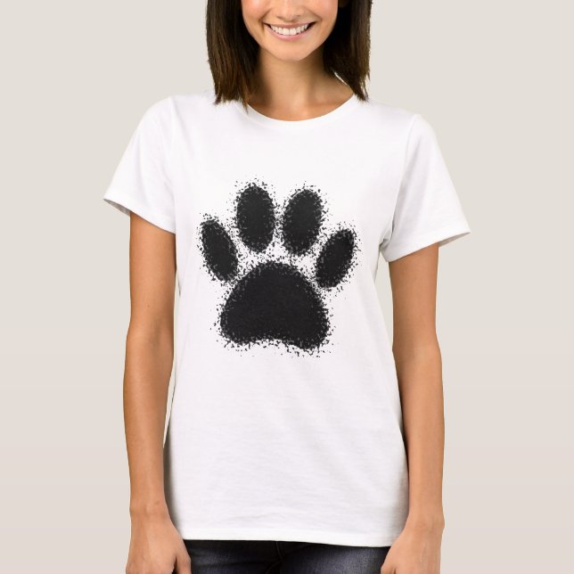 Camiseta Desenho de Pata Cão (Frente)